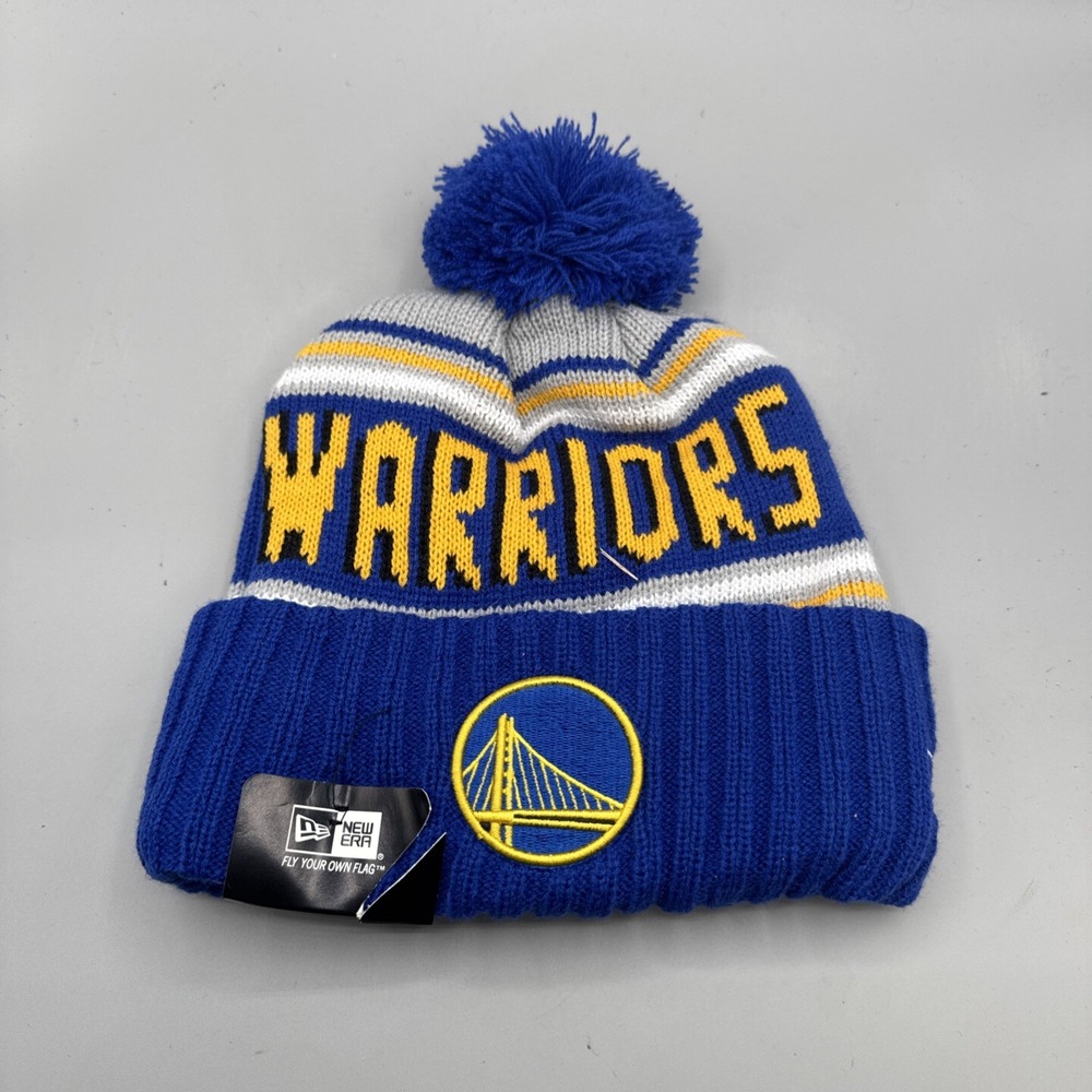 New Era Golden State Warriors Stocking Hat Pom-Pom Knit (HW106)